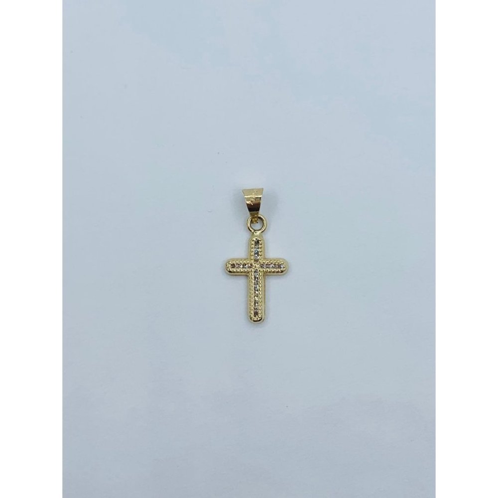 ❤️ 10k Real gold pendant cross tiny ❤️ Girl or boy
